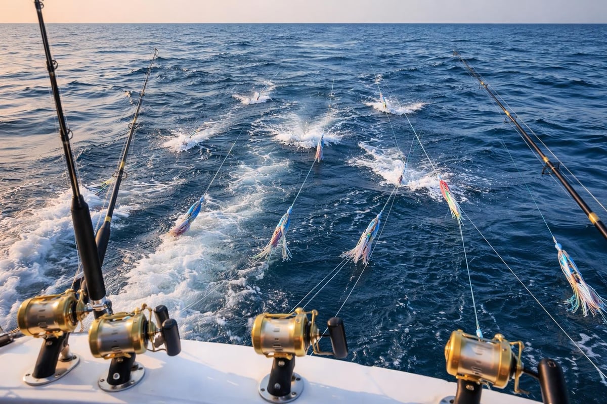 Ballyhoo bait deployment strategy