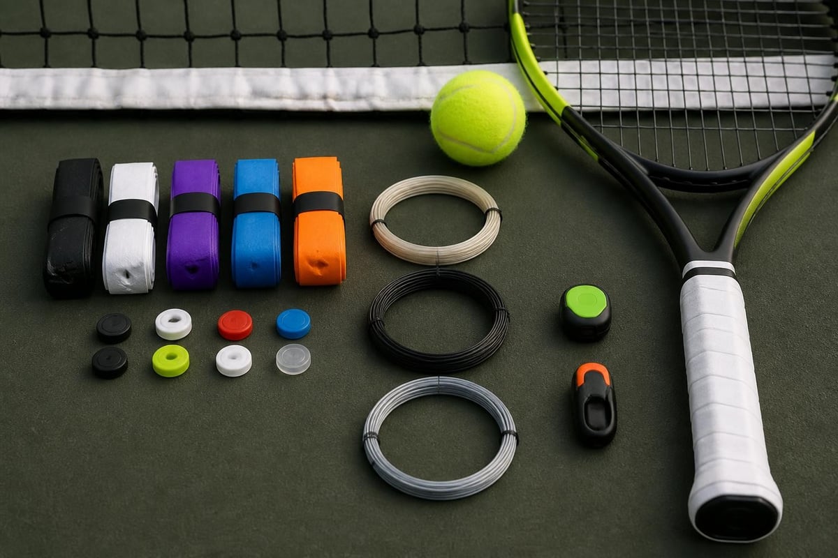 Tennis equipment accessories comparison