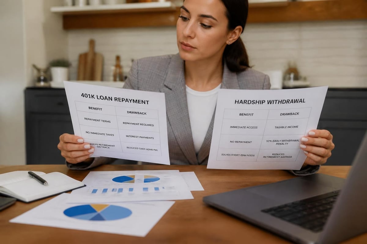 401k loan versus withdrawal comparison