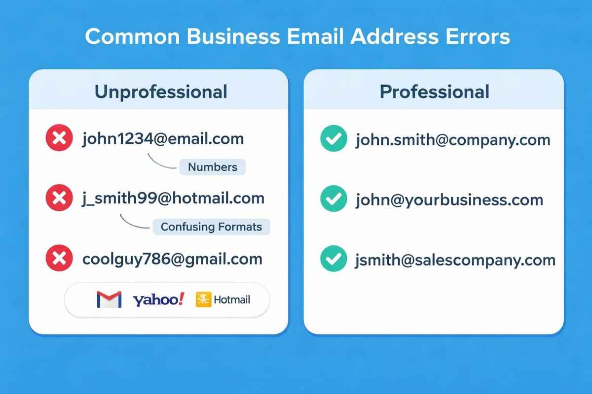 Professional email mistakes