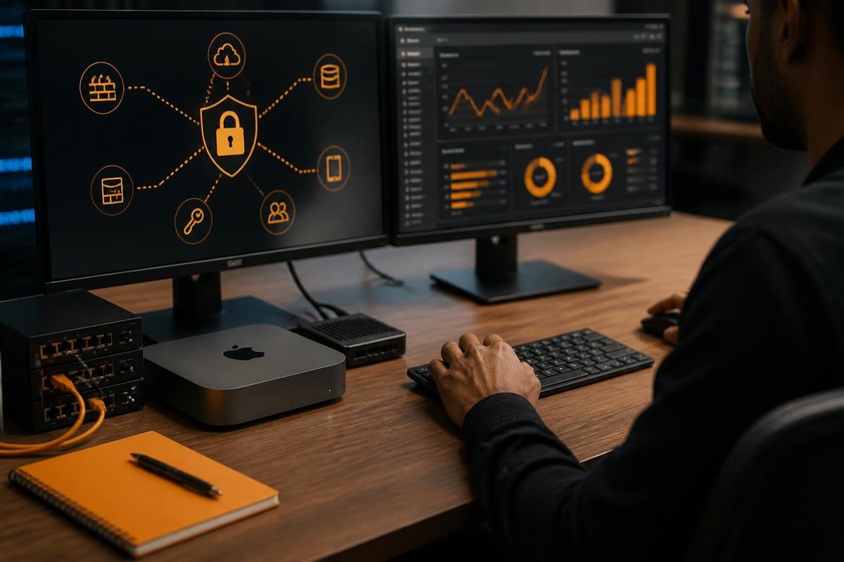 Mac mini hosting security layers