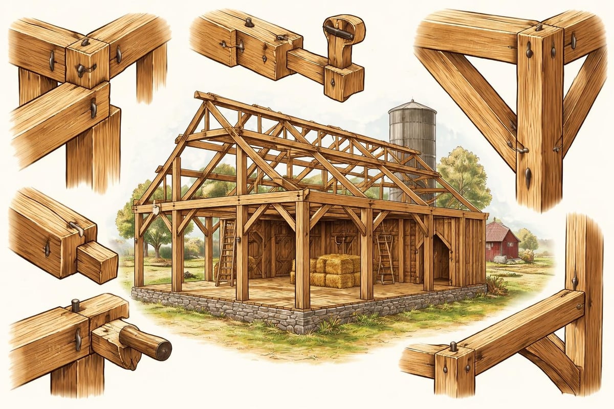 Medieval oak barn construction methods