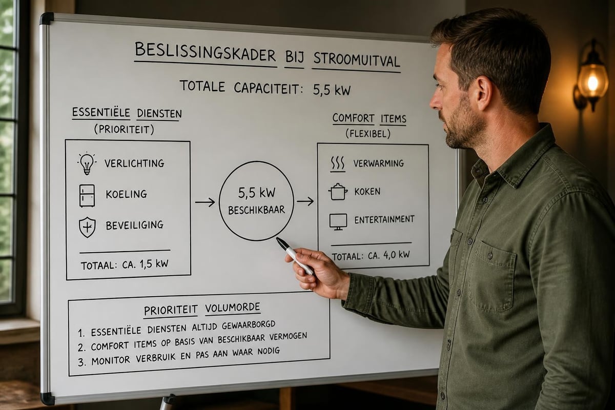 Noodstroom prioriteiten checklist