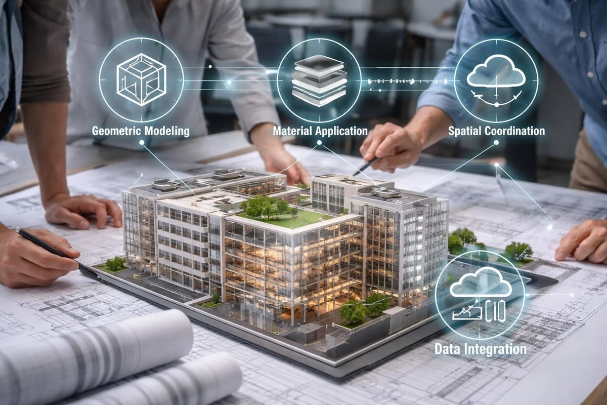 3D architectural modeling workflow components