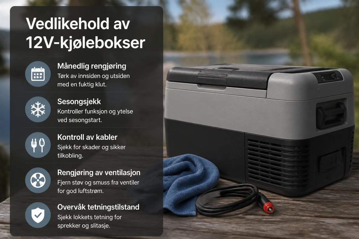 Vedlikehold av 12V kjøleboks