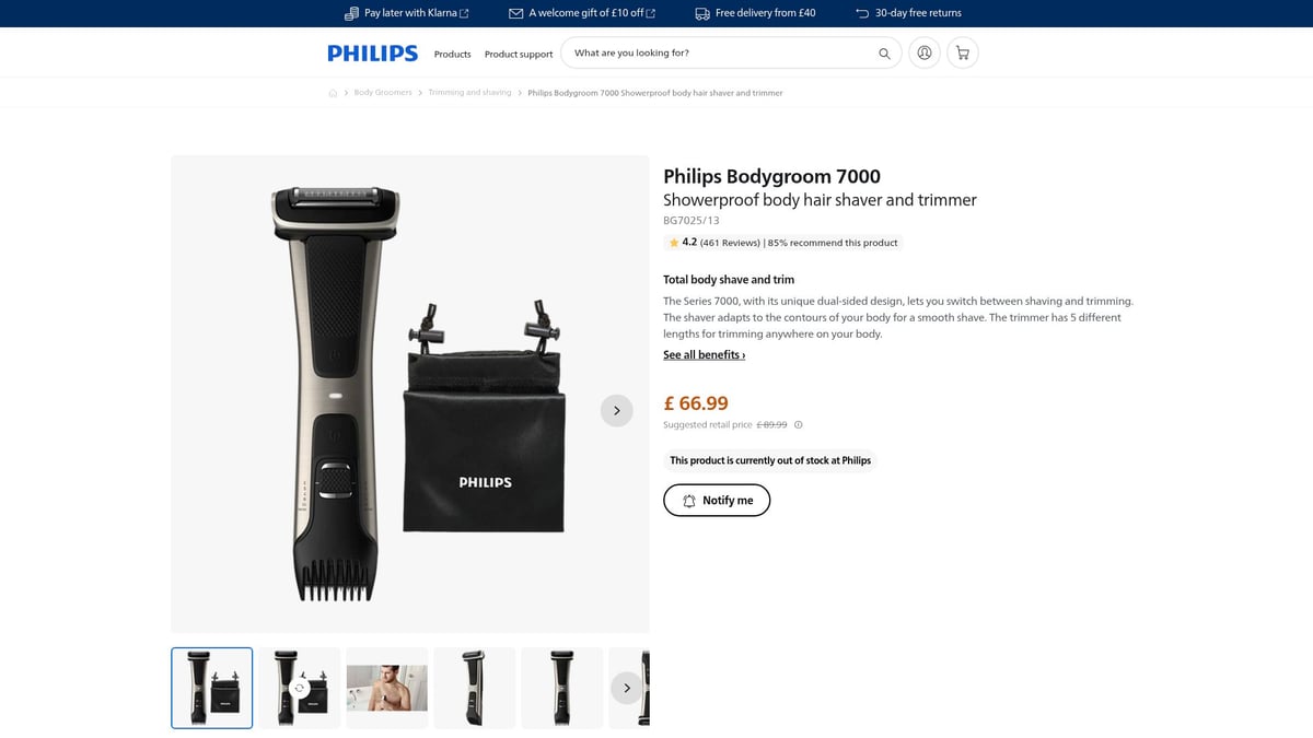 Die 9 besten Philips Trimmer für Männer 2026 – Philips Bodygroom Serie 7000 BG7025/13