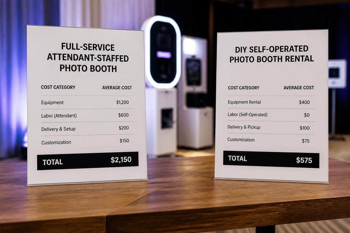 Photo booth pricing factors comparison