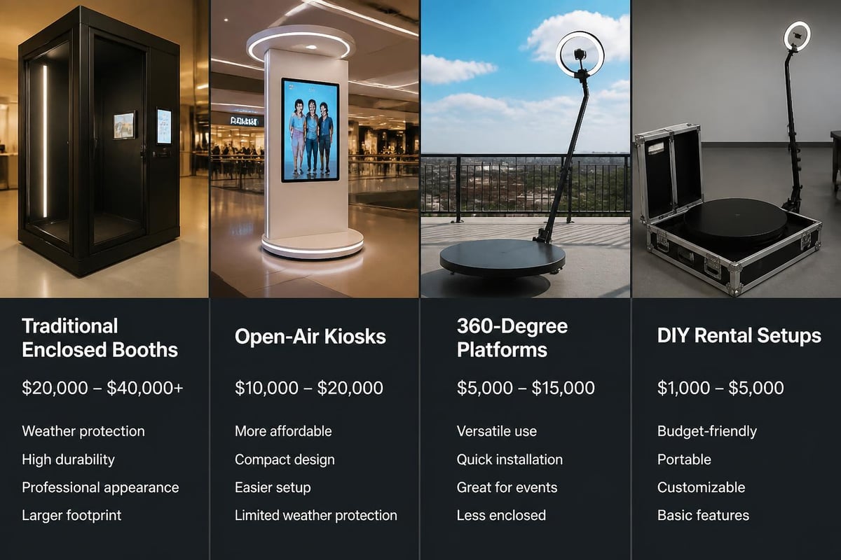Photo booth equipment types