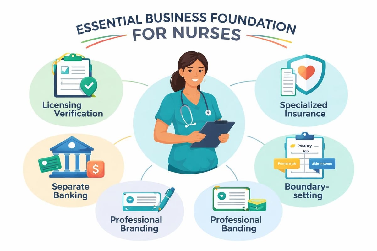 Professional infrastructure for nurse side hustles