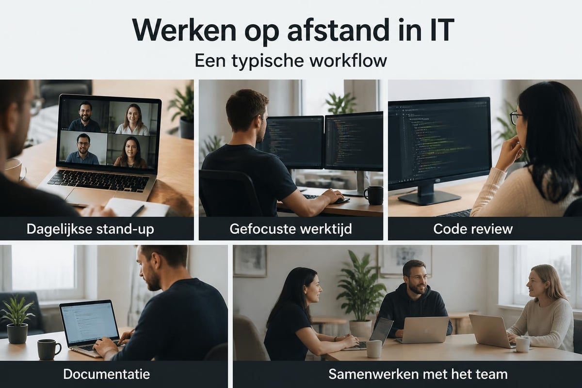 Daily routine remote IT professional