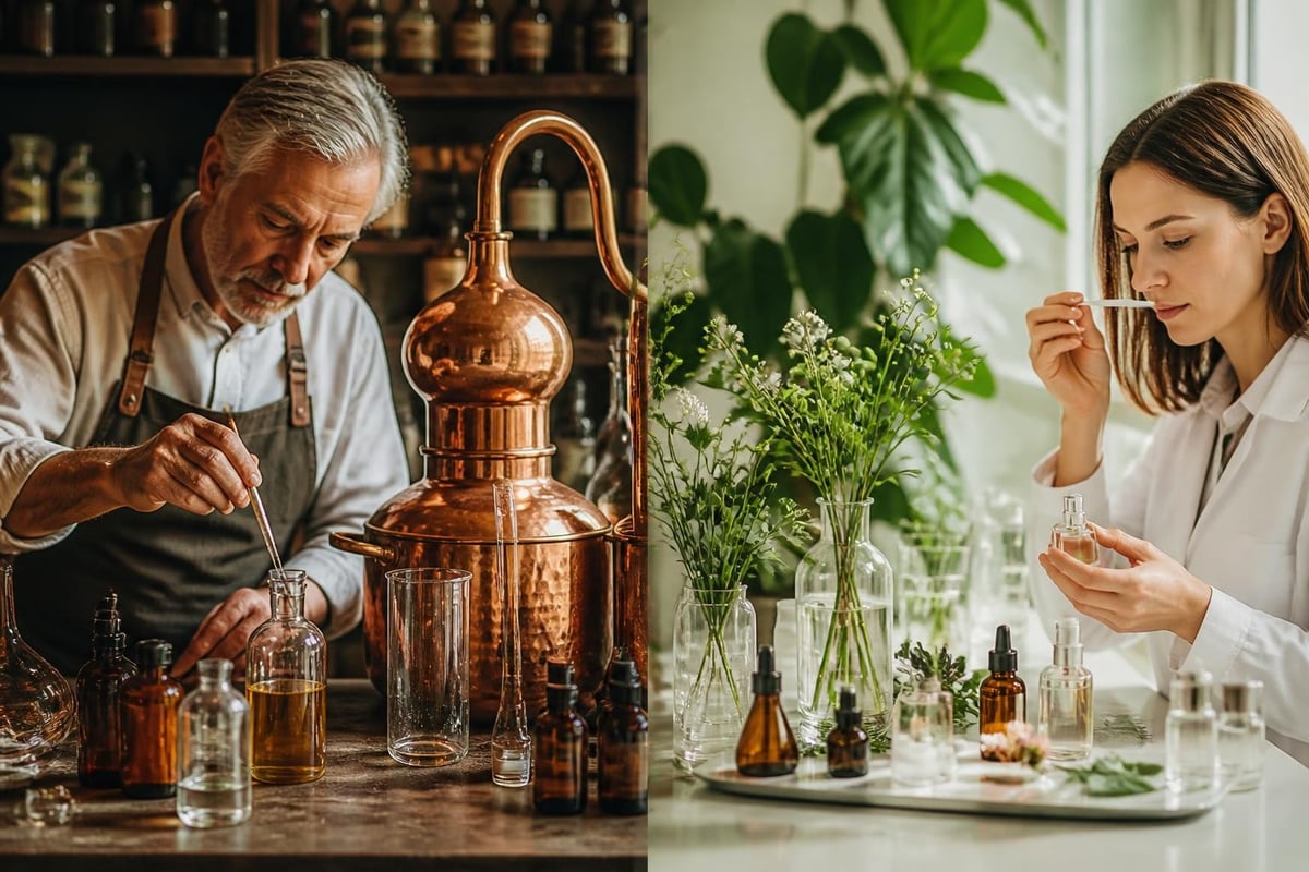 Traditionelle und moderne Parfumherstellung