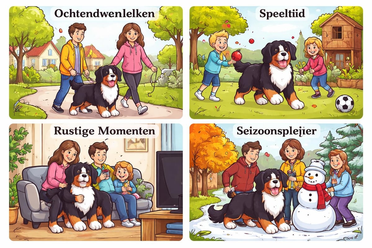 Berner Sennen gezinsleven