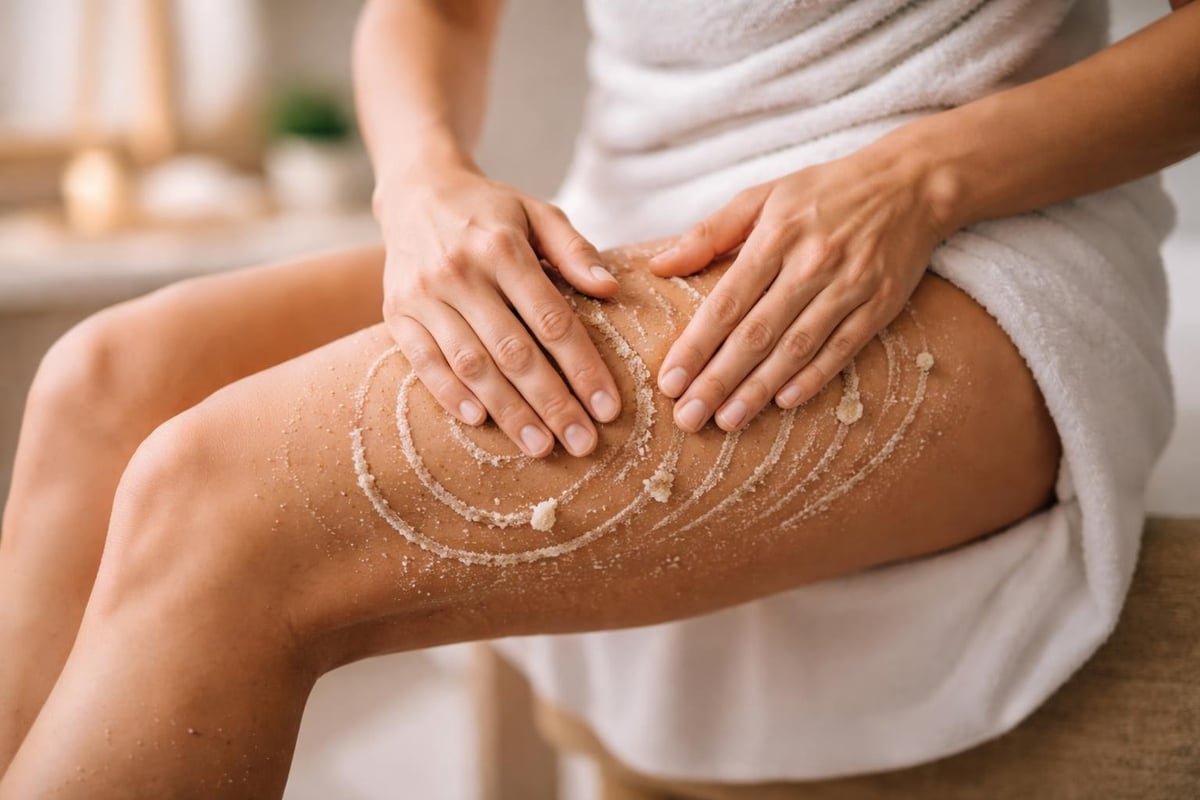 Body scrub application technique