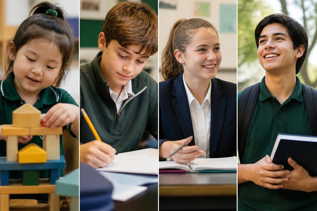 Segmented messaging for grade levels