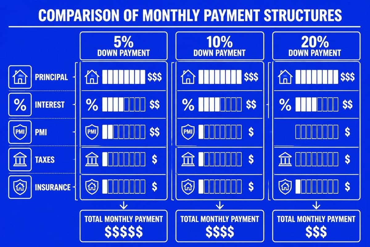 Down payment impact on monthly mortgage payments