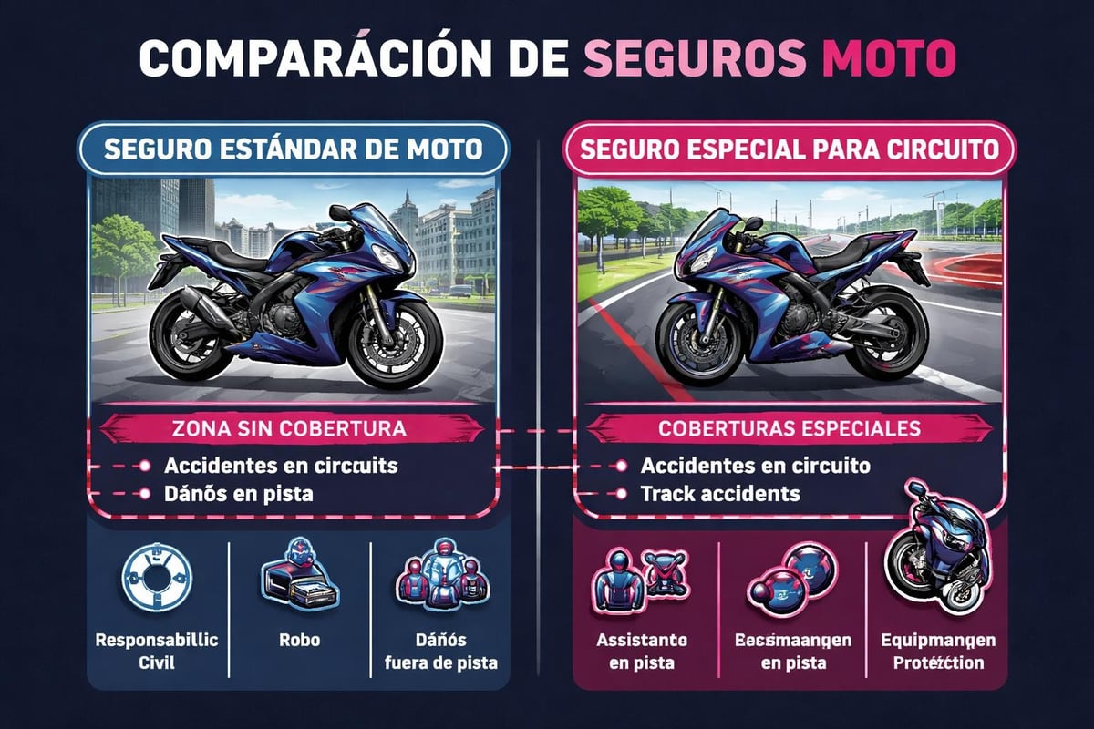 Motopoliza Seguro Circuito: Protección Esencial 2026 1 Diferencias entre seguros de moto