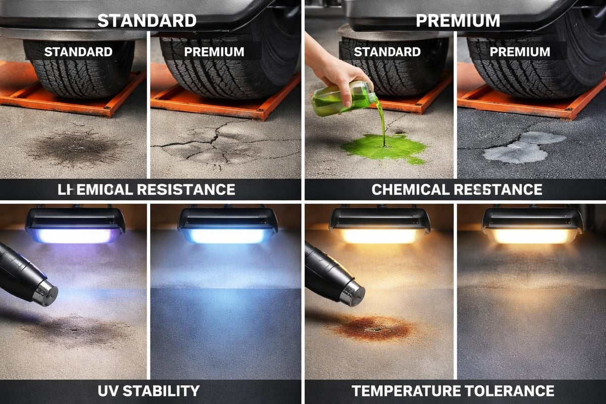 Garage flooring material comparison