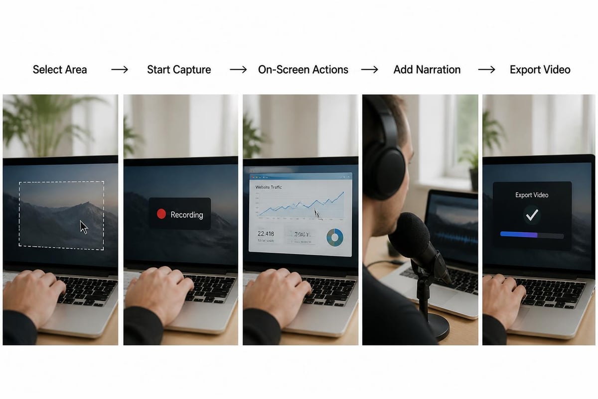 Video screen capture workflow