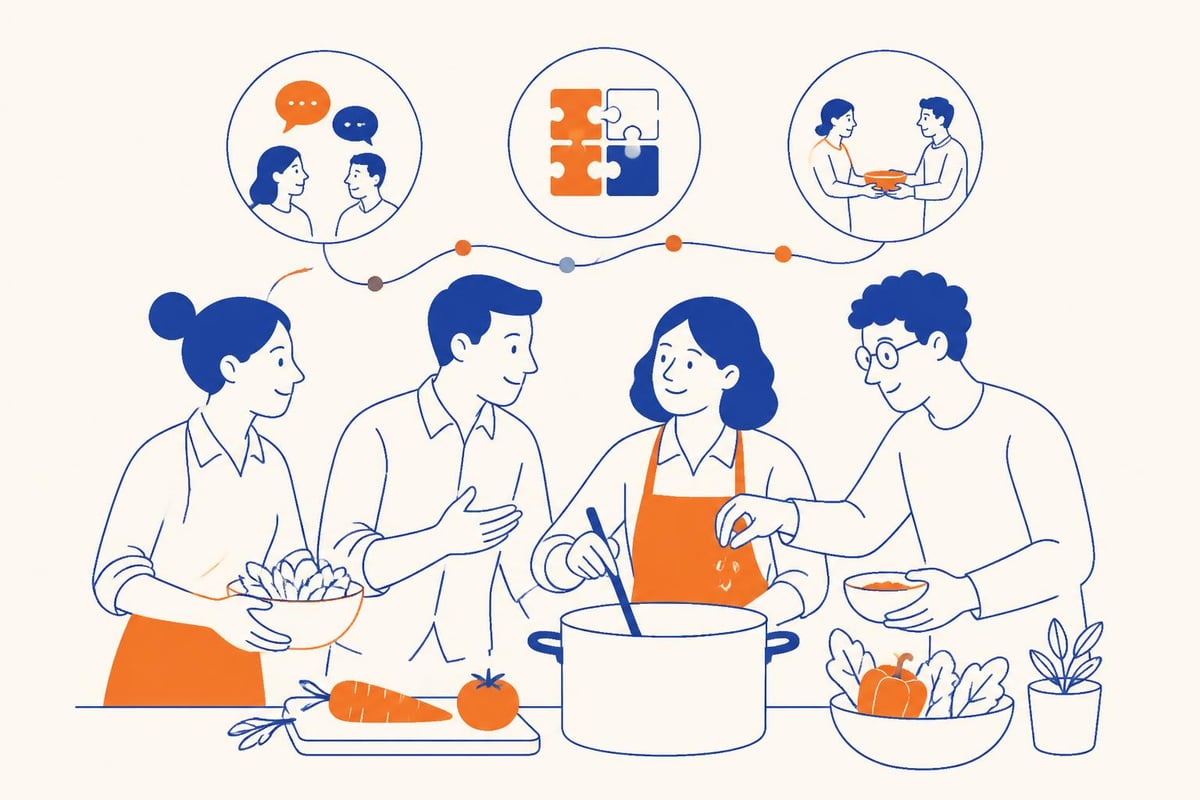 Teambuilding durch gemeinsames Kochen