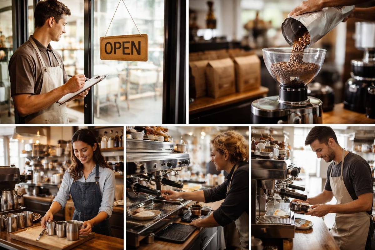 Coffee shop operational workflow