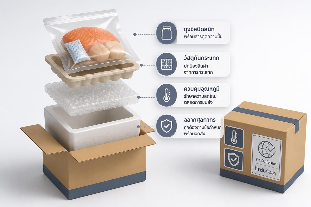 Food packaging for international shipping