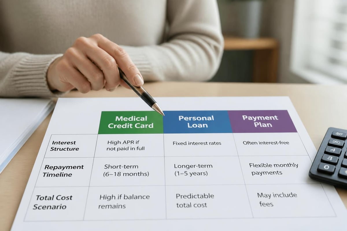 Medical financing comparison