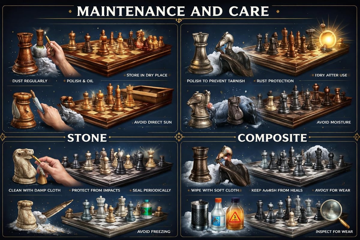 Chess set care routine