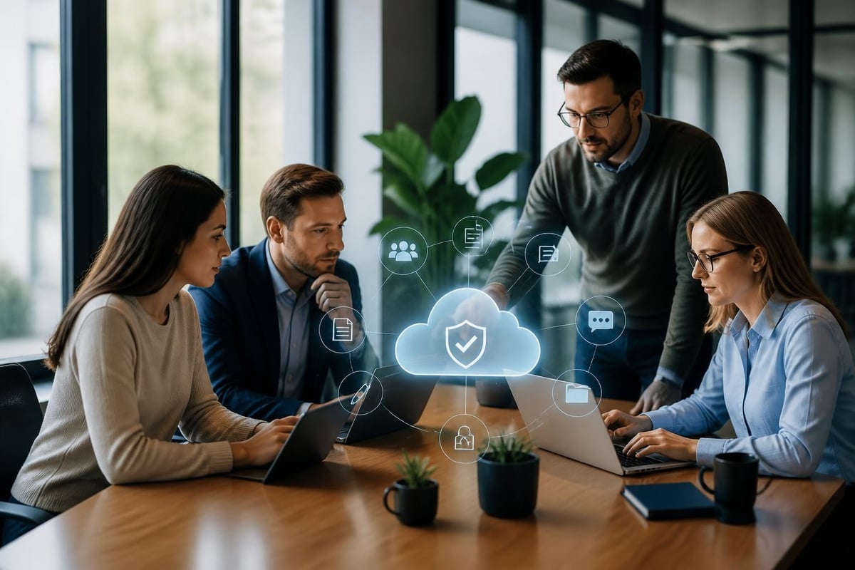 Team collaboration features in DSGVO cloud