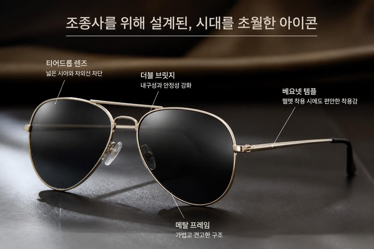 에비에이터 안경 디자인 구조