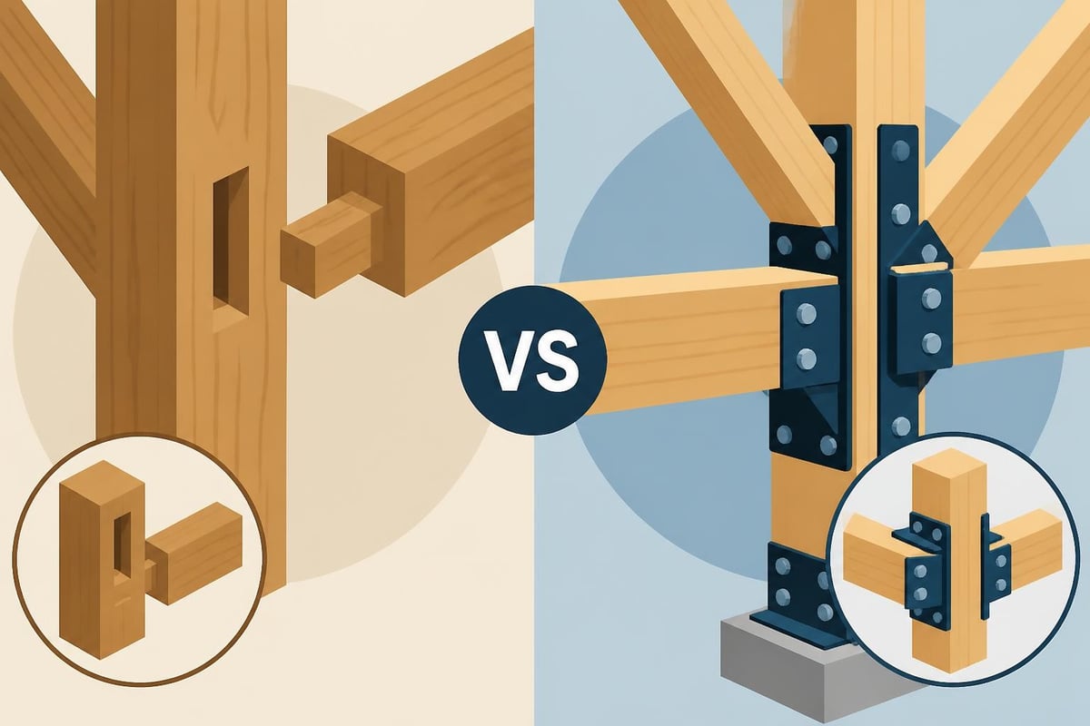 Traditional and modern timber frame joinery methods