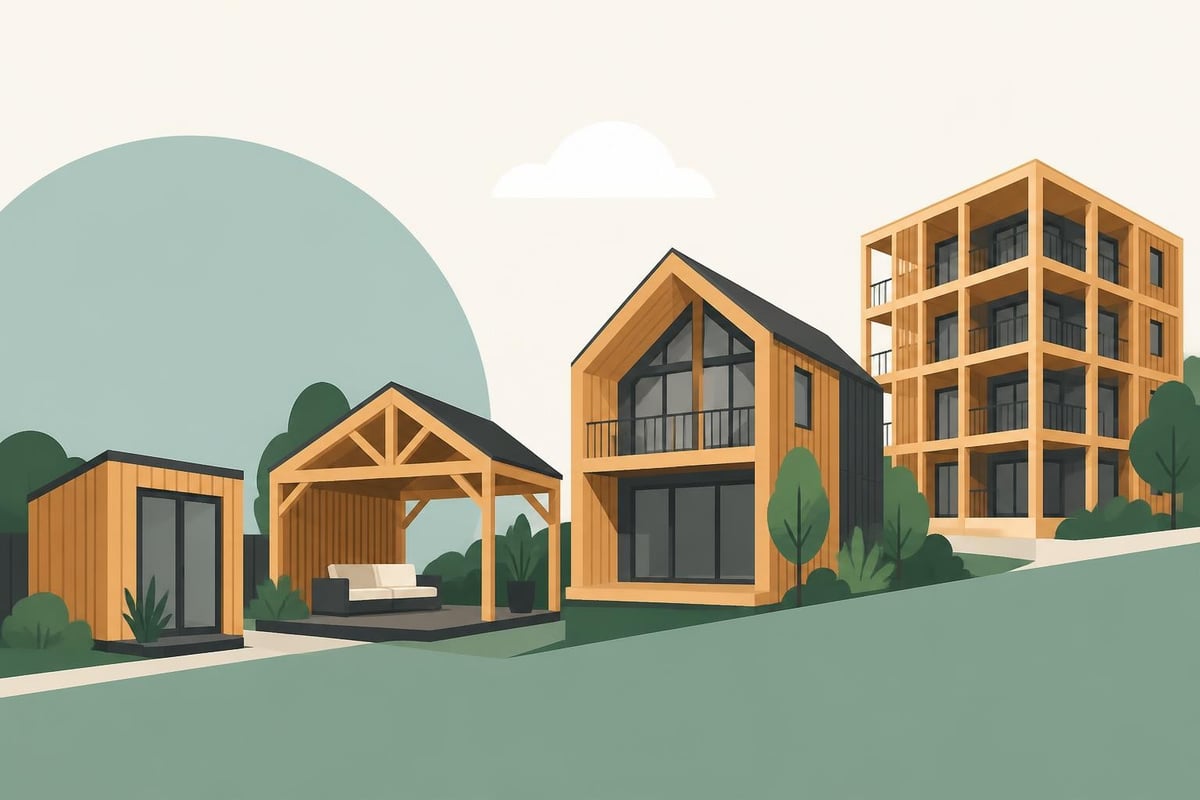 Architectural flexibility in timber construction