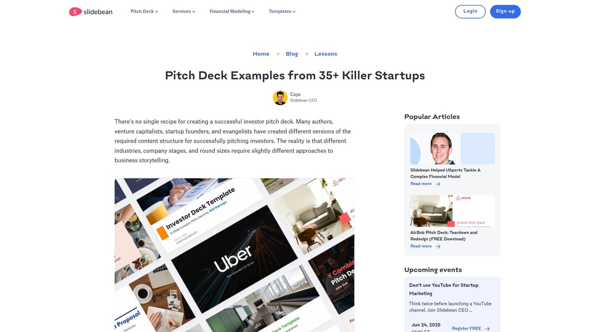 10 Inspirierende Startup Pitch Deck Ideen für 2026 - Mint Pitch Deck Template
