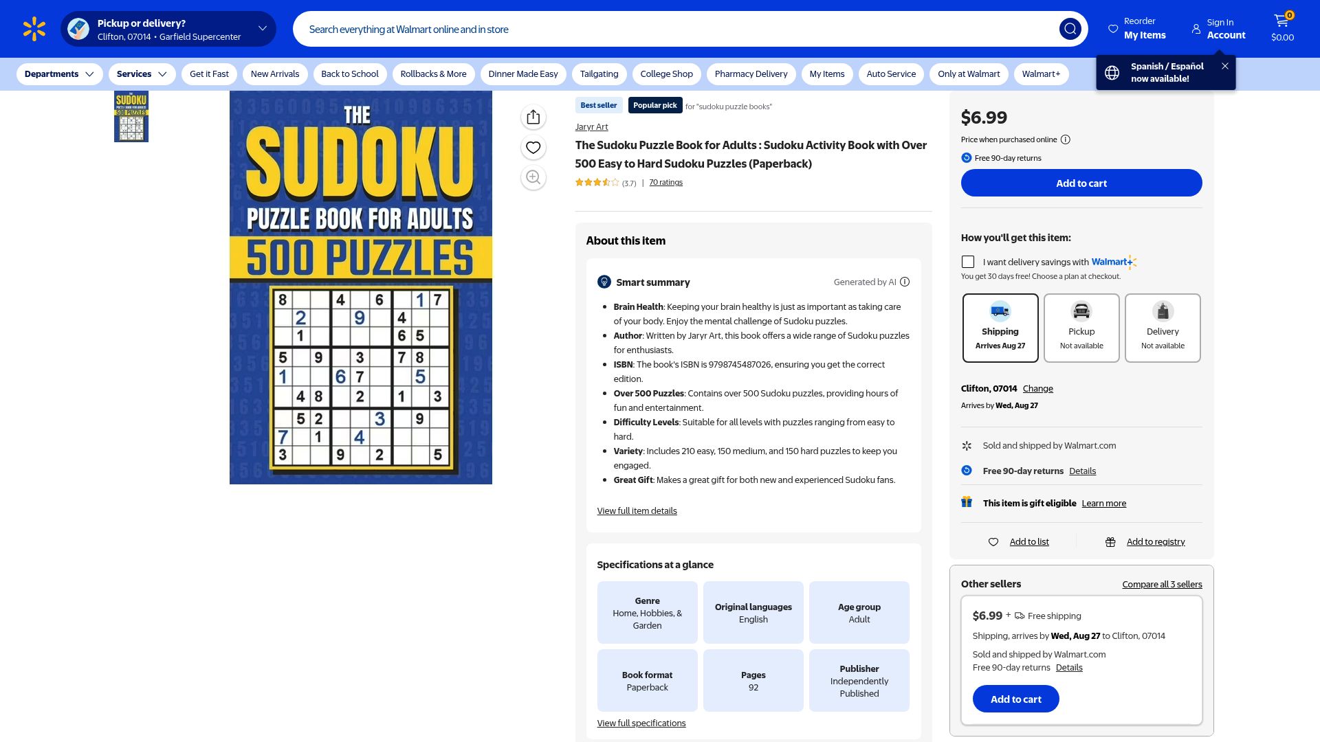 Top 10 Sudoku Game Books to Try in 2025 - The Sudoku Puzzle Book for Adults
