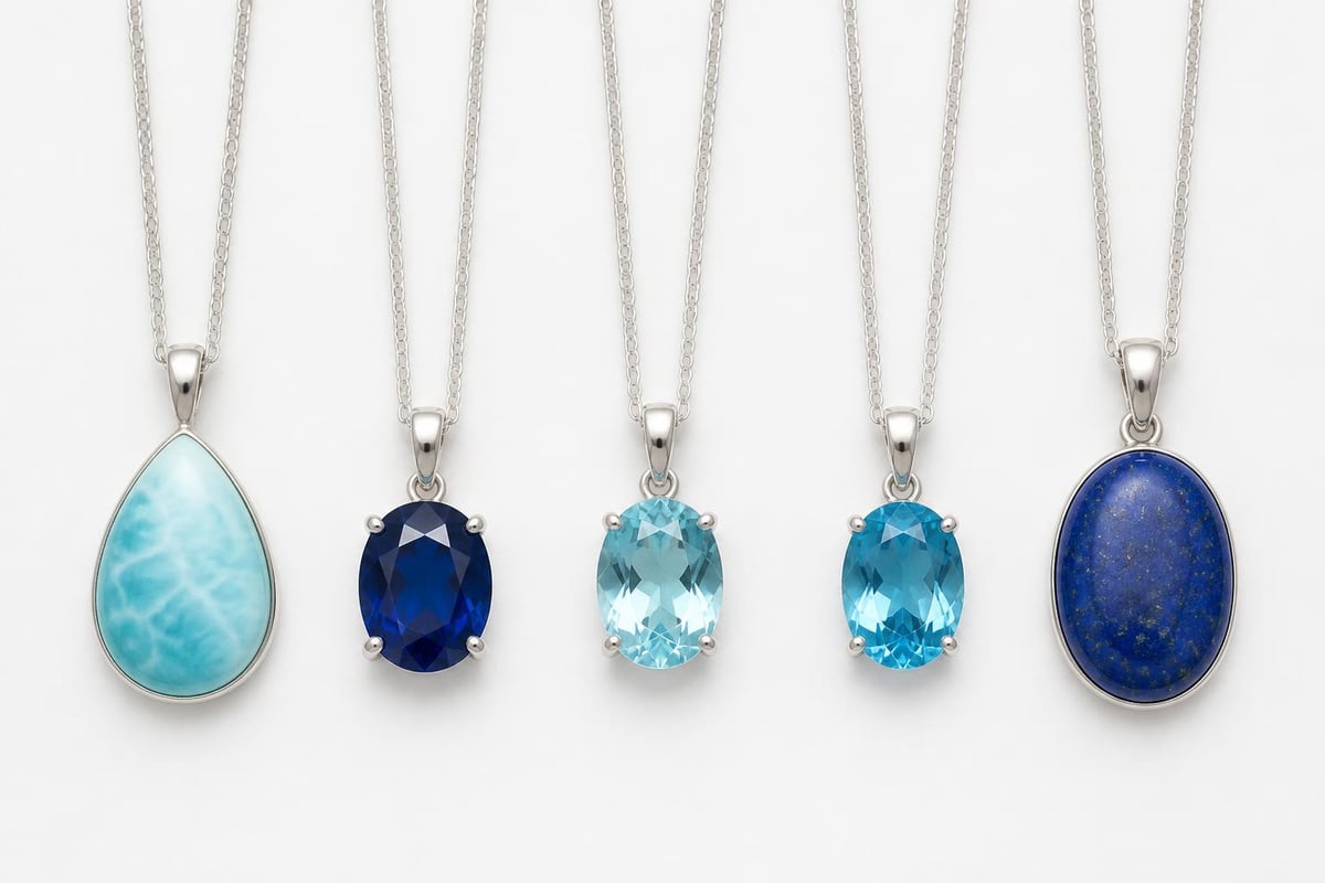 Comparison of blue gemstone types