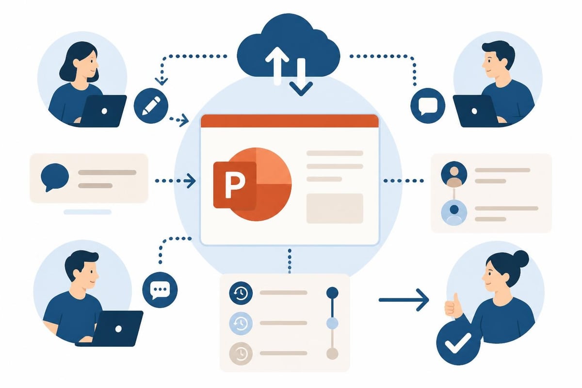 Microsoft PowerPoint Training: Essential Skills for 2026 5 PowerPoint collaboration workflow