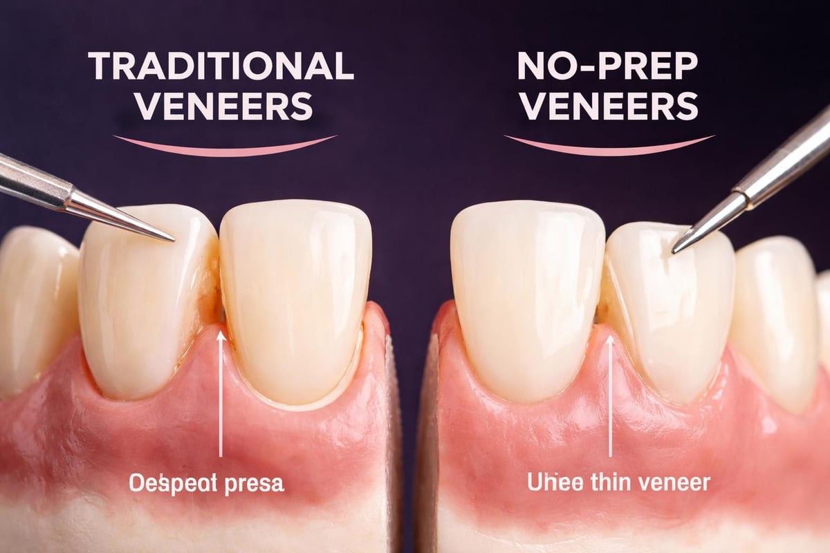 No-prep versus traditional veneers comparison