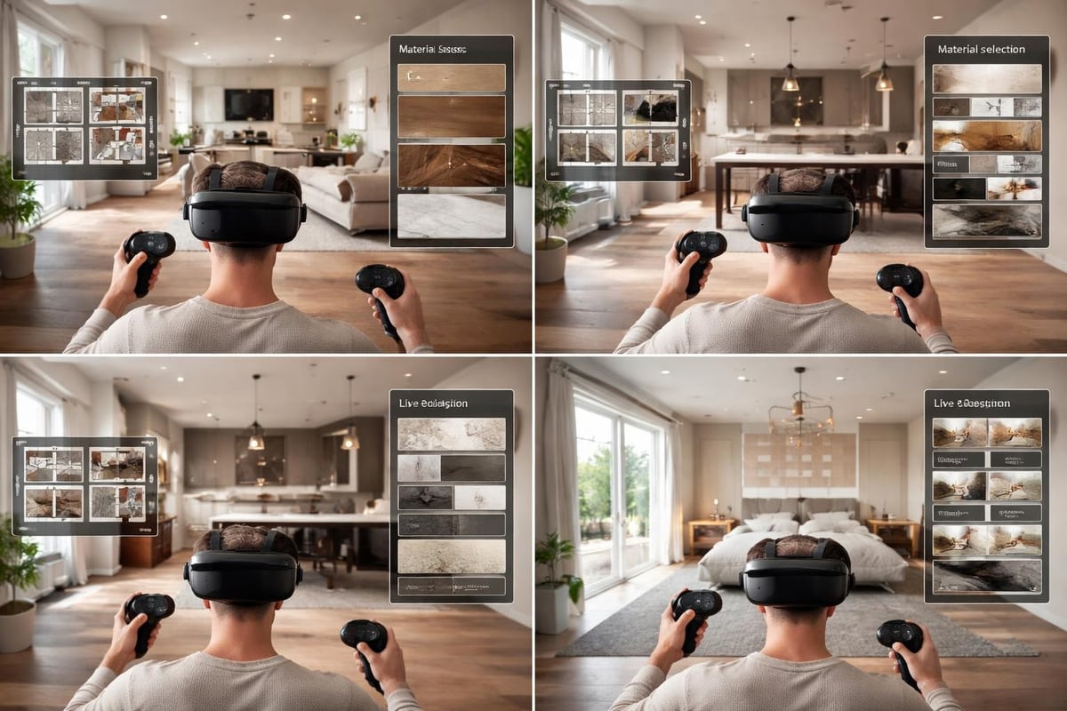 VR walkthrough capabilities