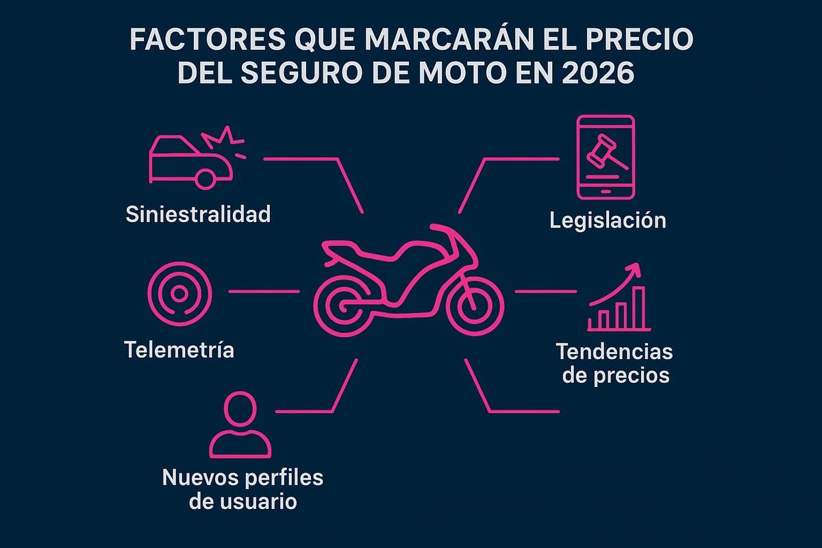 Factores que marcarán el precio del seguro de moto en 2026