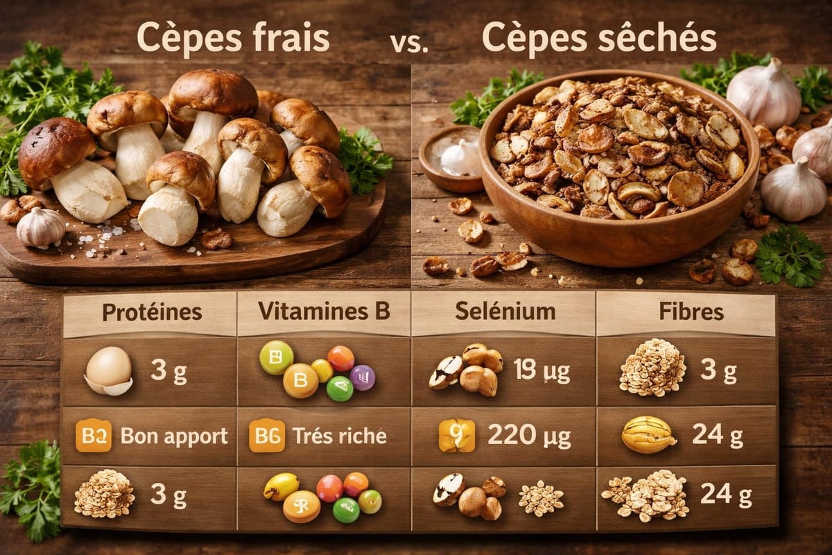 Valeur nutritionnelle des cèpes