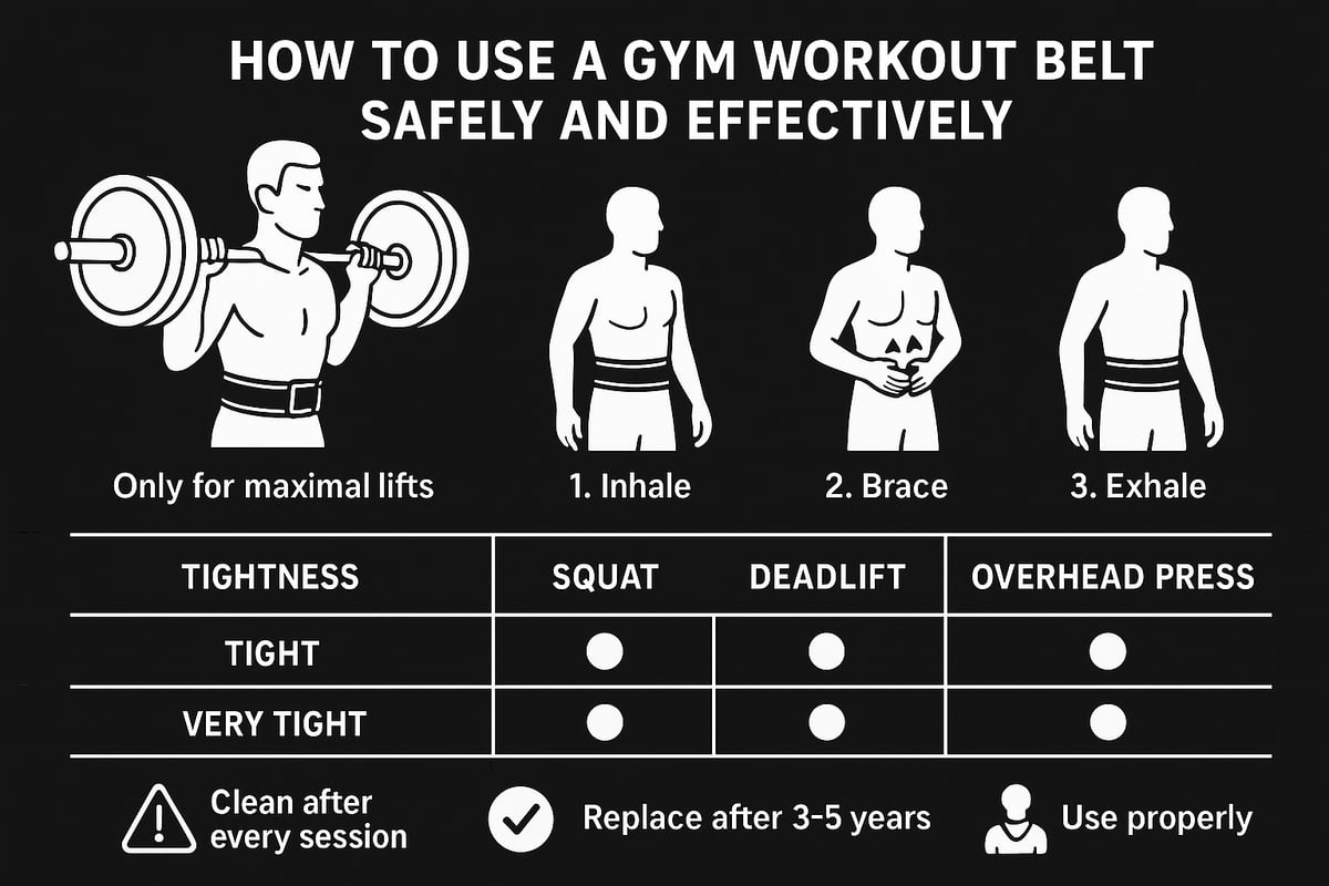How to Use a Gym Workout Belt Safely and Effectively