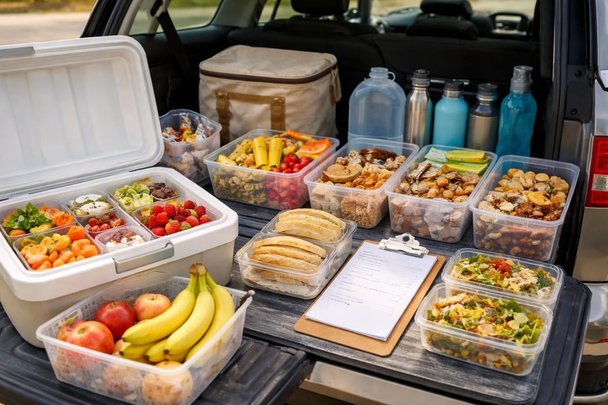 Road trip food organization