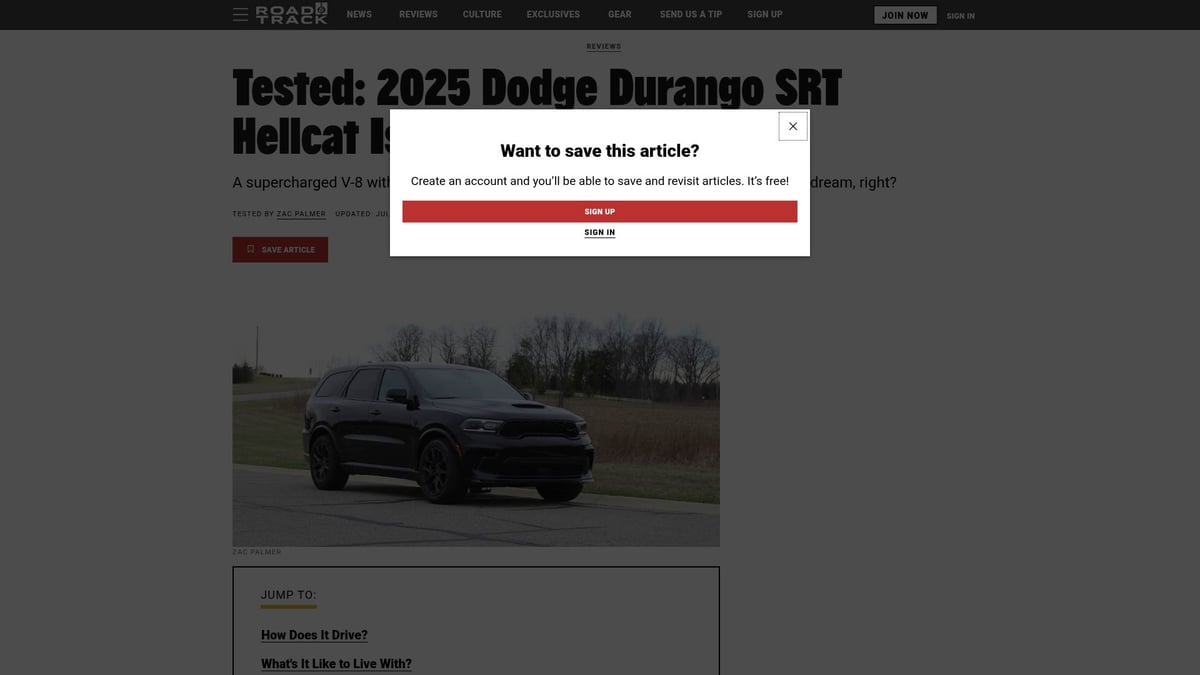 2025年7款肌肉车引领2026年潮流 - 2025款道奇Durango SRT Hellcat