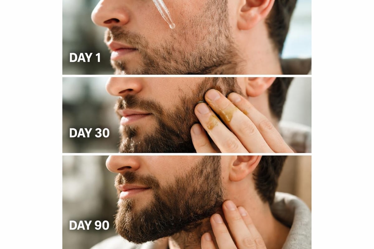 Beard growth transformation timeline