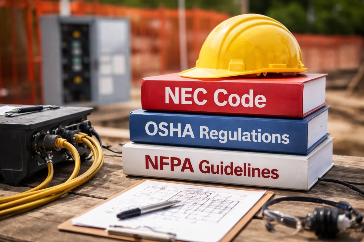 Temporary power safety compliance