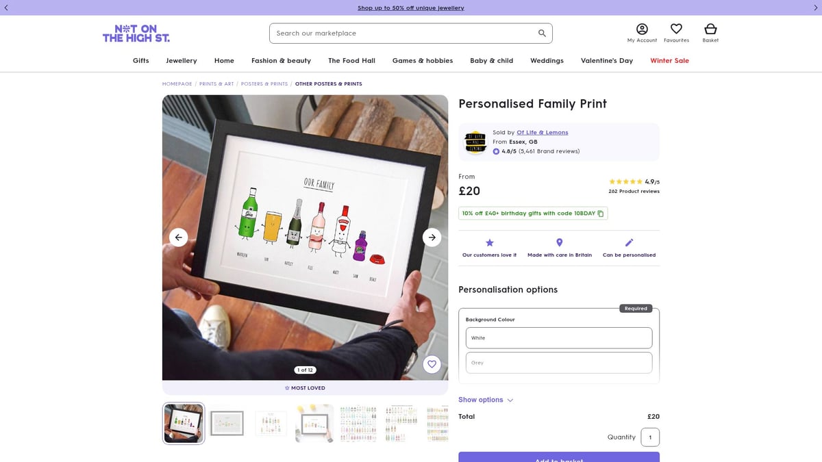 10 Hilarious Funny Gifts for Mums to Brighten 2026 - 10. Funny Personalized Family Print (e.g., Drinks Portrait)