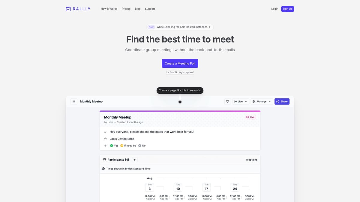 7 Free Doodle Alternative Tools to Try in 2026 - Rallly