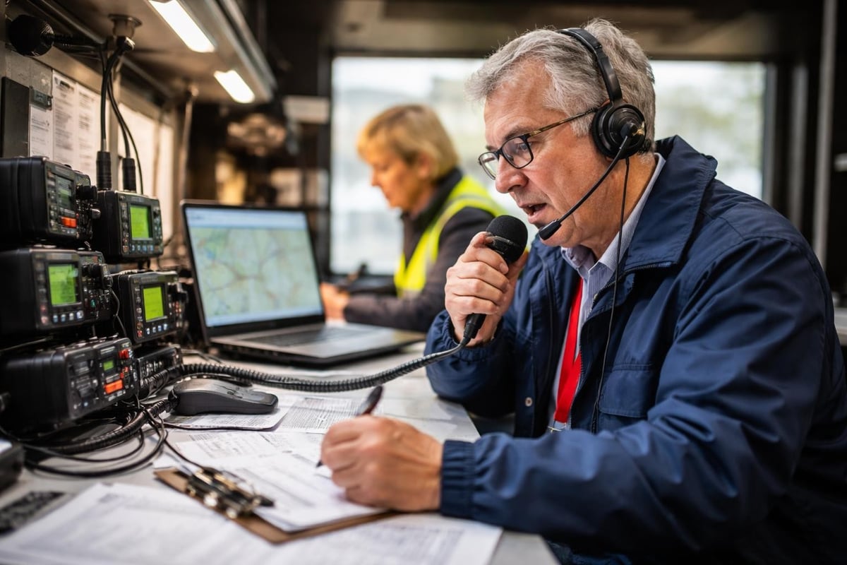 Emergency radio net structure