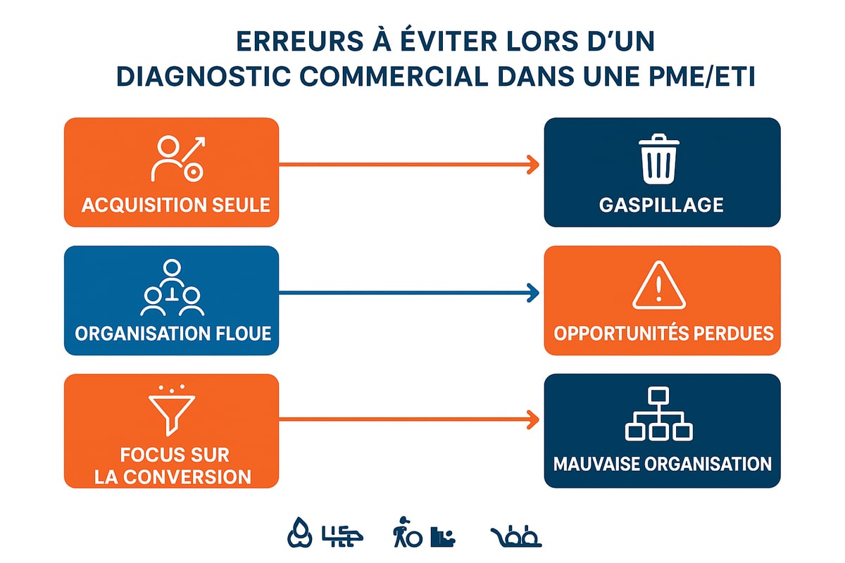 Les erreurs à ne pas commettre lors d’un diagnostic commercial