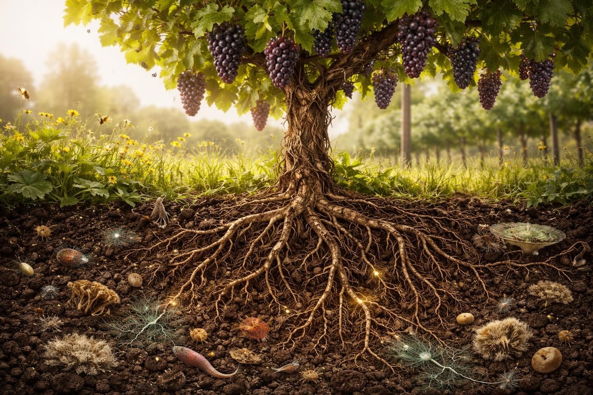 Organic vineyard ecosystem