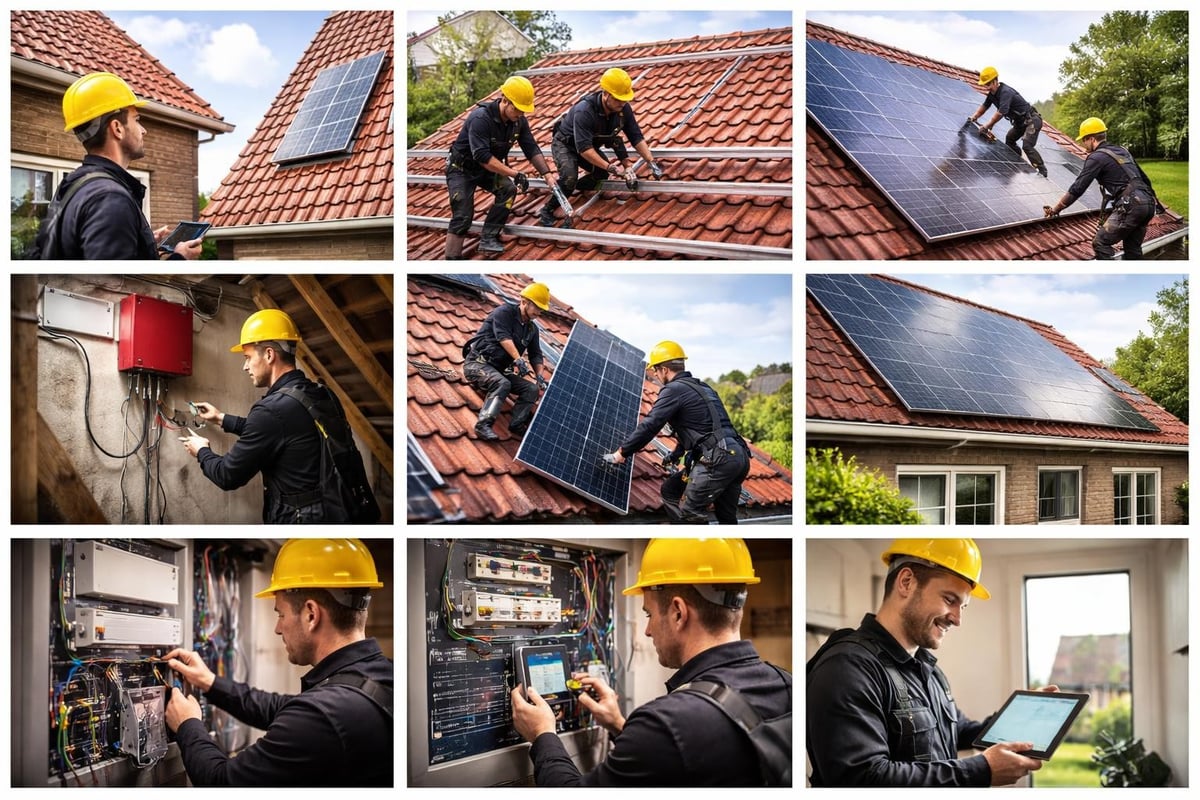 Installatieproces zonnepanelen